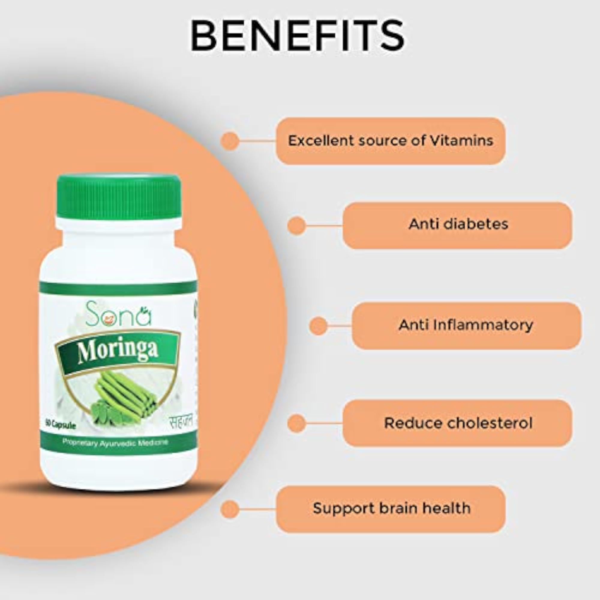 SONA HEALTH CARE Moringa Capsules, 60 Capsules